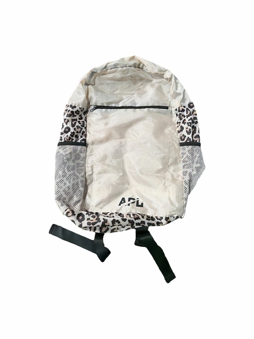 Athletic Propulsion Labs Cream Brown Leopard Print Packable Backpack Lightweight